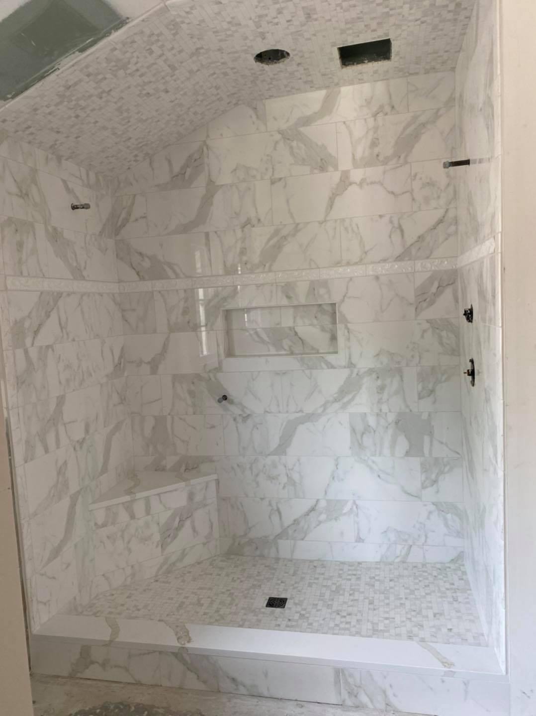 Custom marble tile shower installation Chattanooga TN — Scenic City Pros
